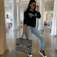 Black Dior Book Tote Oblique Embroidery With OG Box &amp; Dust Bag & Scarf - LABLEWHORE.COM