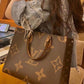 Louis Vuitton LV On The Go Premium Monogram and Monogram Reverse Leather Tote Bag With OG Magnetic Box & Dust Bag - LABLEWHORE.COM