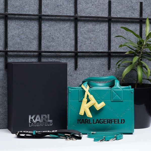 KARL LAGERFELD KSquare Embossed Tote Bag With OG Box & Dust Bag - LABLEWHORE.COM