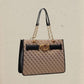 GUESS Aviana Tote Latte Black Handbags With Dust Bag - LABLEWHORE.COM