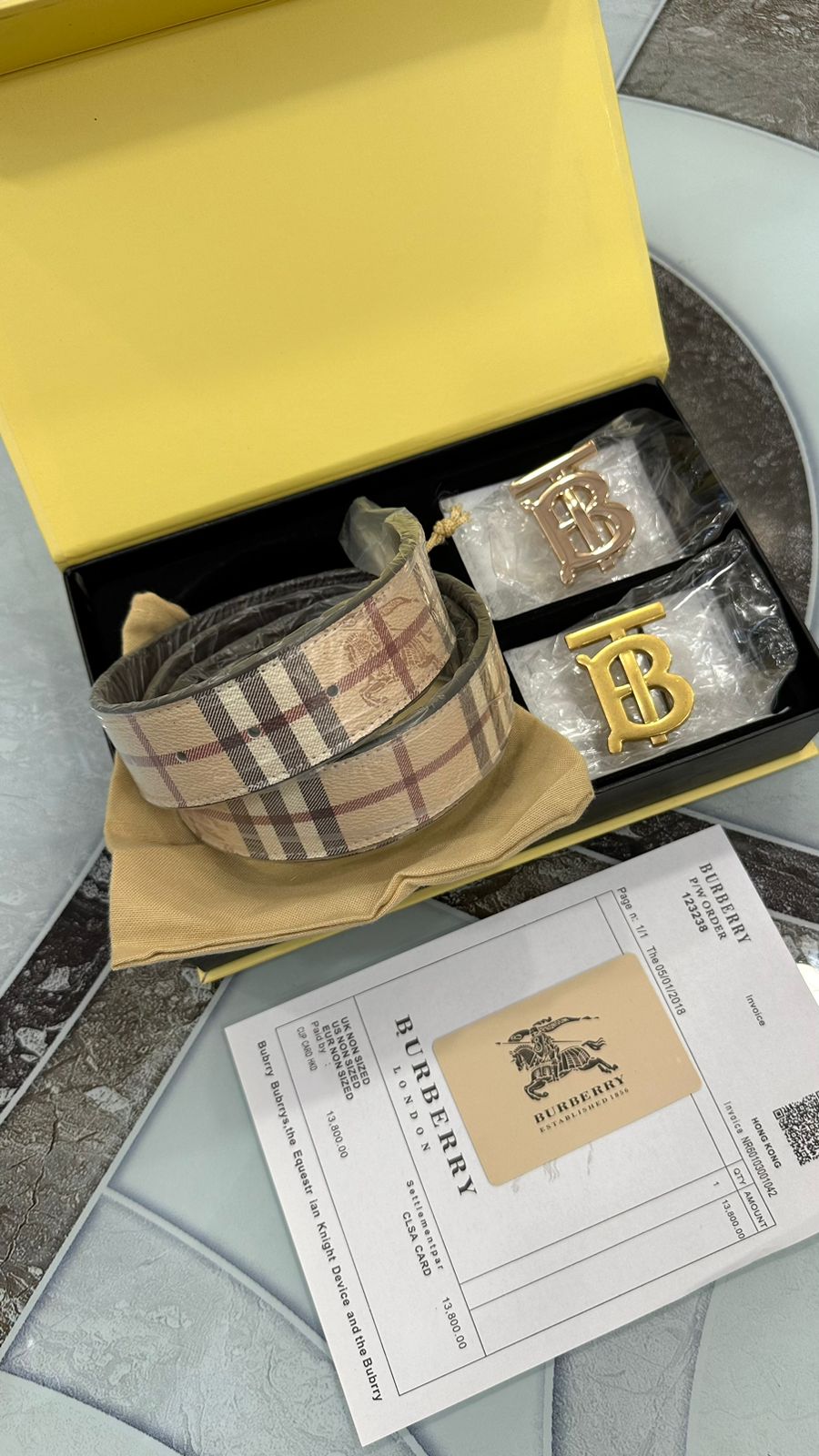 BURBERRY DOUBLE BUCKLE BELTS