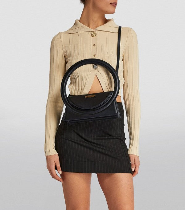 Jacquemus Le Sac Rond Bag With OG Box Dust Bag & Extra Sling Belt