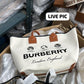 BURBERRY LONDON CANVAS LEATHER TOTE BAGS