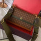 Tory Burch T Monogram Genuine Leather Shoulder Bag With OG Box & Dust Bag & Accessories