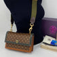 Tory Burch T Monogram Genuine Leather Shoulder Bag With OG Box & Dust Bag & Accessories