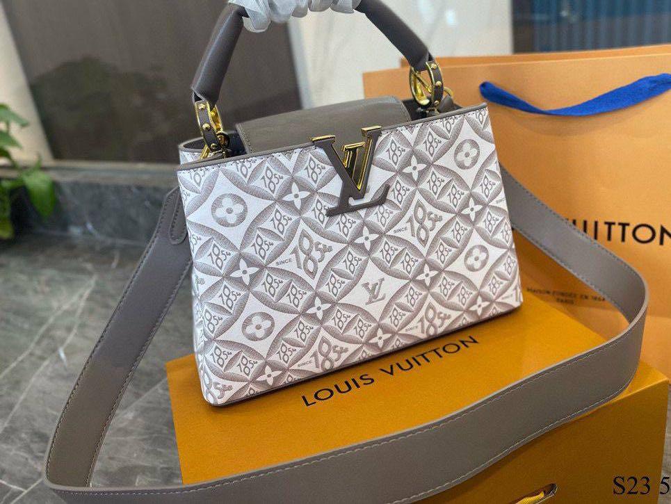 Louis Vuitton LV Capucines Premium Quality Leather Bag With OG Box & Dust Bag