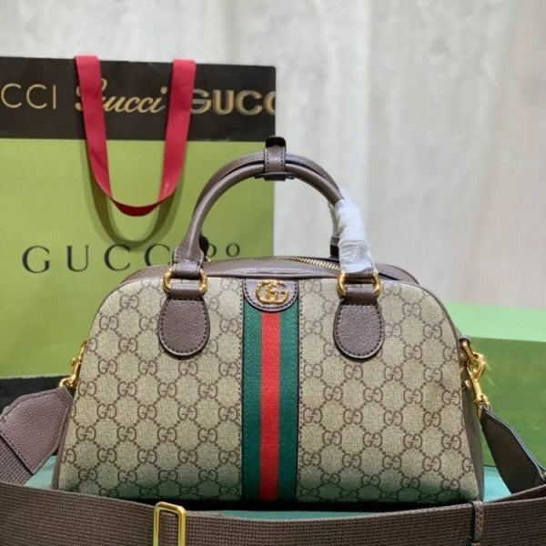 GUCCI Medium Ophidia GG Top-Handle Bowling Bag
