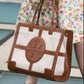 TORY BURCH ELLA CANVAS TOTE BAG