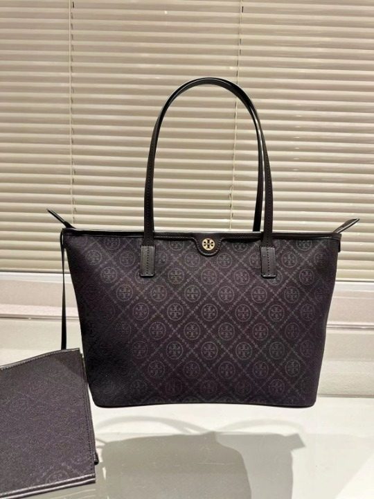 Tory Burch Monogram Tote With OG Box & Dust Bag & Extra Pouch