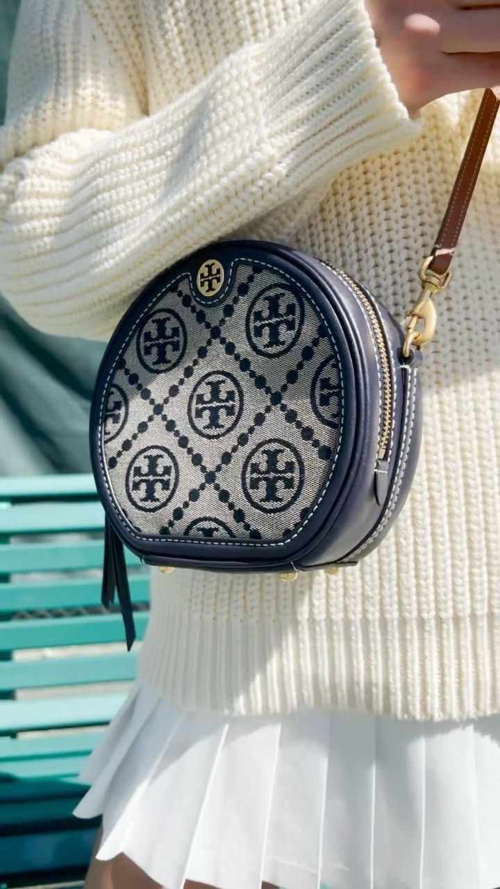 TORY BURCH T JACQUARD PETITE MOON SLING BAG