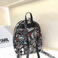 KARL PRINTED TASSLE BACKPACK