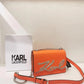 KARL LAGER FELD Signature Cross Body Shoulder Bag With OG Box & Dust Bag