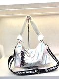 KARL SIGNATURE KNOTTED PADDED HOBO BAG