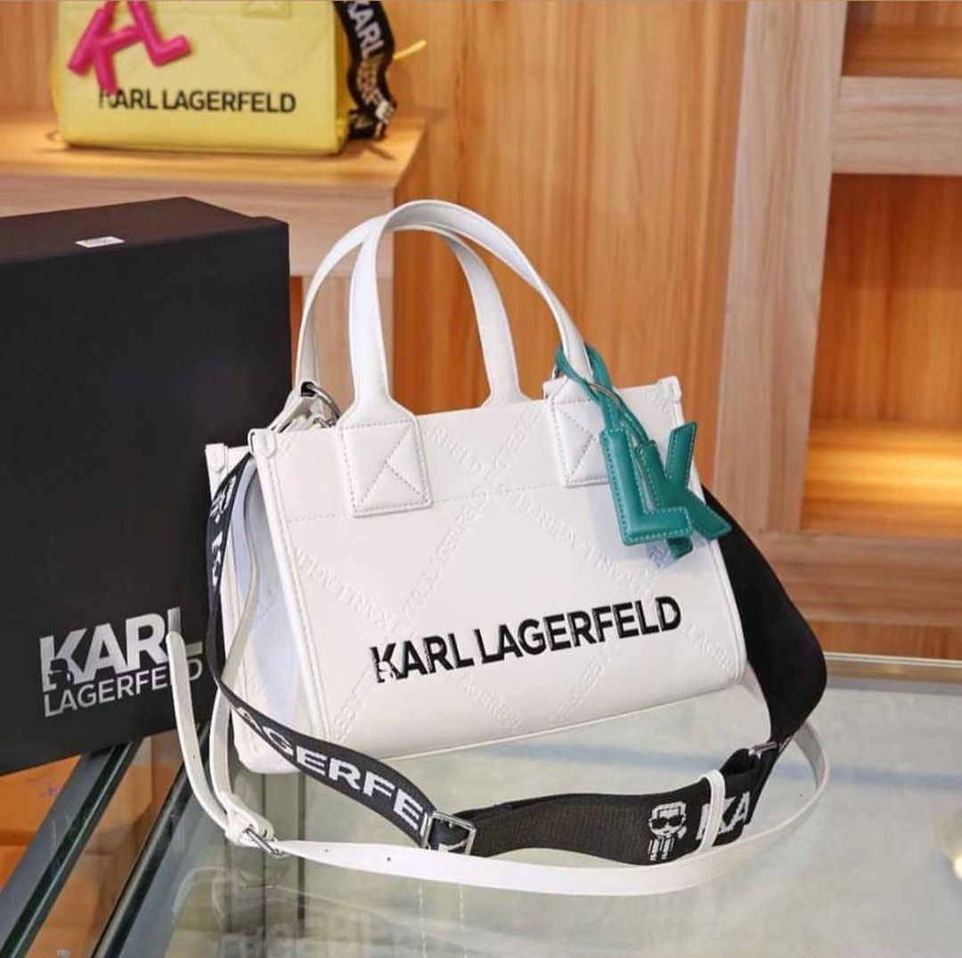 KARL LAGERFELD KSquare Embossed Tote Bag With OG Box & Dust Bag