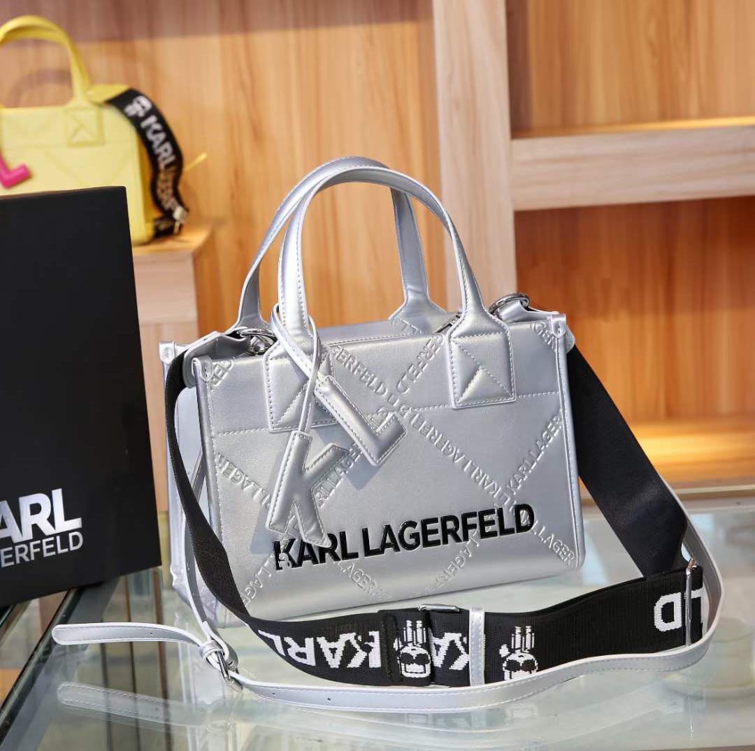 KARL LAGERFELD KSquare Embossed Tote Bag With OG Box & Dust Bag