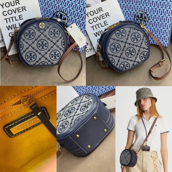 TORY BURCH T JACQUARD PETITE MOON SLING BAG