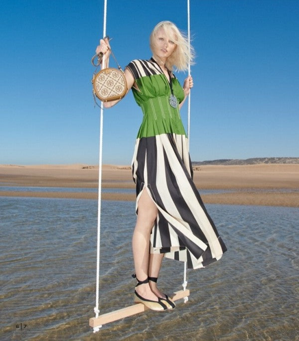 TORY BURCH T JACQUARD PETITE MOON SLING BAG