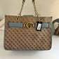 GUESS Aviana Tote Latte Black Handbags With Dust Bag
