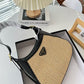 Prada Jute Shoulder Bag With OG Box & Dust Bag