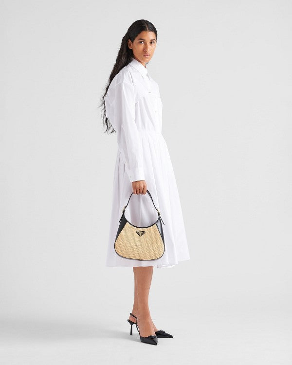 Prada Jute Shoulder Bag With OG Box & Dust Bag