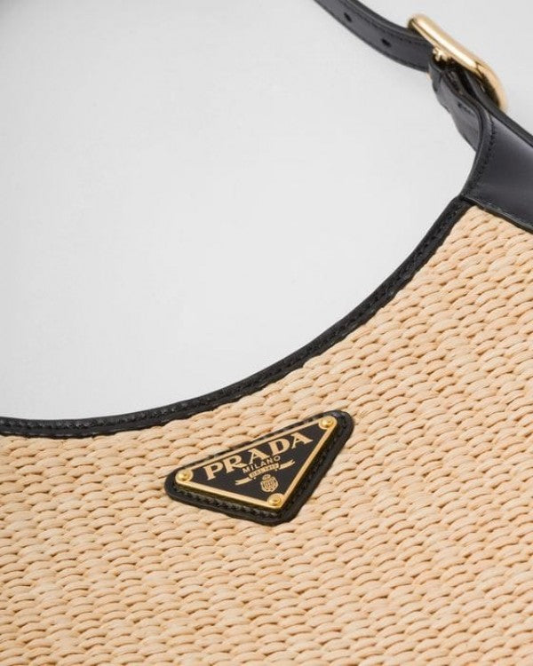 Prada Jute Shoulder Bag With OG Box & Dust Bag