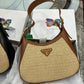 Prada Jute Shoulder Bag With OG Box & Dust Bag