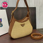 Prada Jute Shoulder Bag With OG Box & Dust Bag