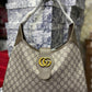 GUCCI APHRODITE LEATHER HOBO BAG WITH EXTENSION BELT