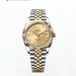 Rolex DateJust Gold Silver with diamond face