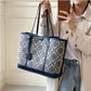 TORY BURCH PERRY JACQUARD T MONOGRAM TOTE BAGS