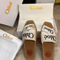 Chloe Woody Flats Slide
