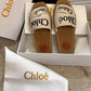 Chloe Woody Flats Slide