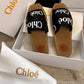 Chloe Woody Flats Slide