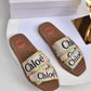 Chloe Woody Flats Slide