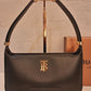 Burberry TB Logo Buckle Leather Shoulder Bag