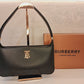 Burberry TB Logo Buckle Leather Shoulder Bag