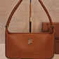 Burberry TB Logo Buckle Leather Shoulder Bag