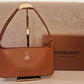 Burberry TB Logo Buckle Leather Shoulder Bag