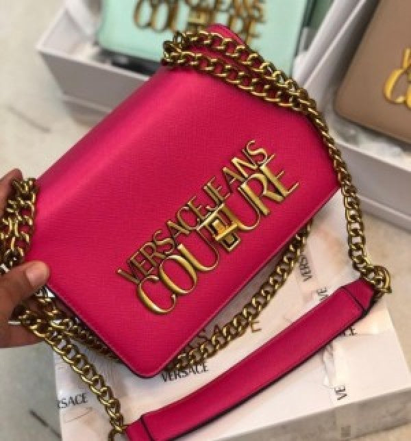 Versace Jeans Couture Saffiano Lock Crossbody Bag