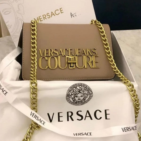 Versace Jeans Couture Saffiano Lock Crossbody Bag