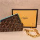 Fendi Women's Black Logo Detailed Small Clutch Bag