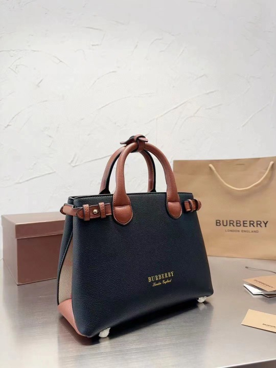 Burberry Medium Banner Handbag With Dust Bag