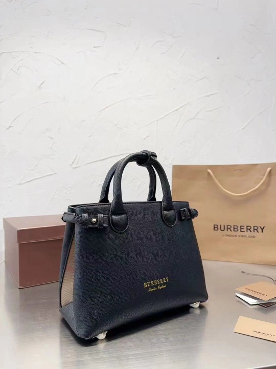Burberry Medium Banner Handbag With Dust Bag