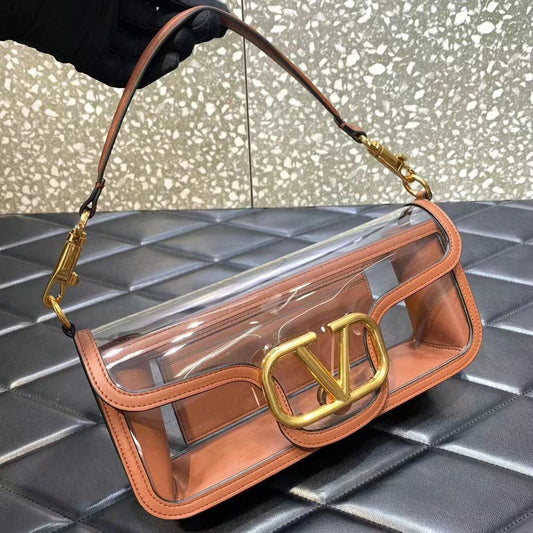 VALENTINO V LOGO TRANSPARENT BAG