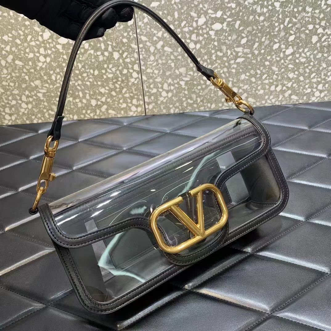 VALENTINO V LOGO TRANSPARENT BAG