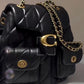 COACH TABBY CHAIN QUILTED BACKPACK