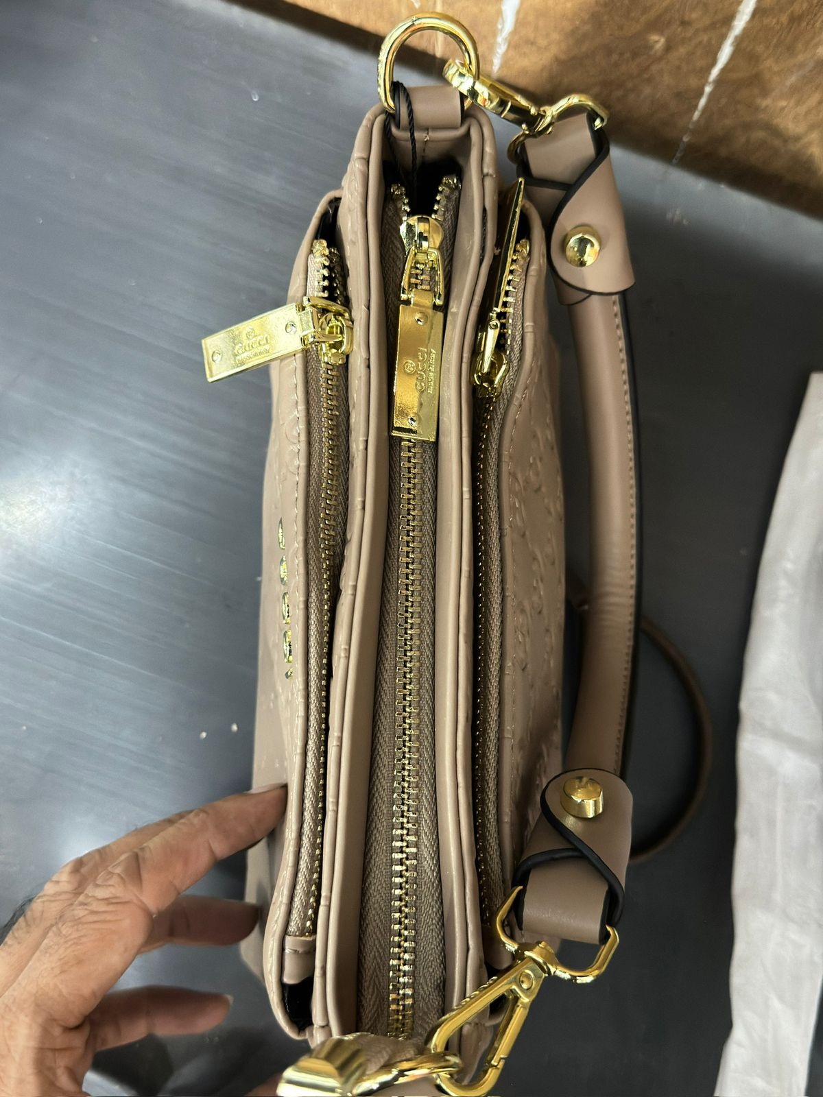 GUCCI AND MK THREE COMPARTMENT SHOULDER CUM SLING BAG