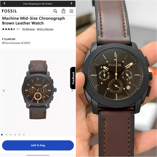 Fossil Machine Chronograph FS4656 premium quality