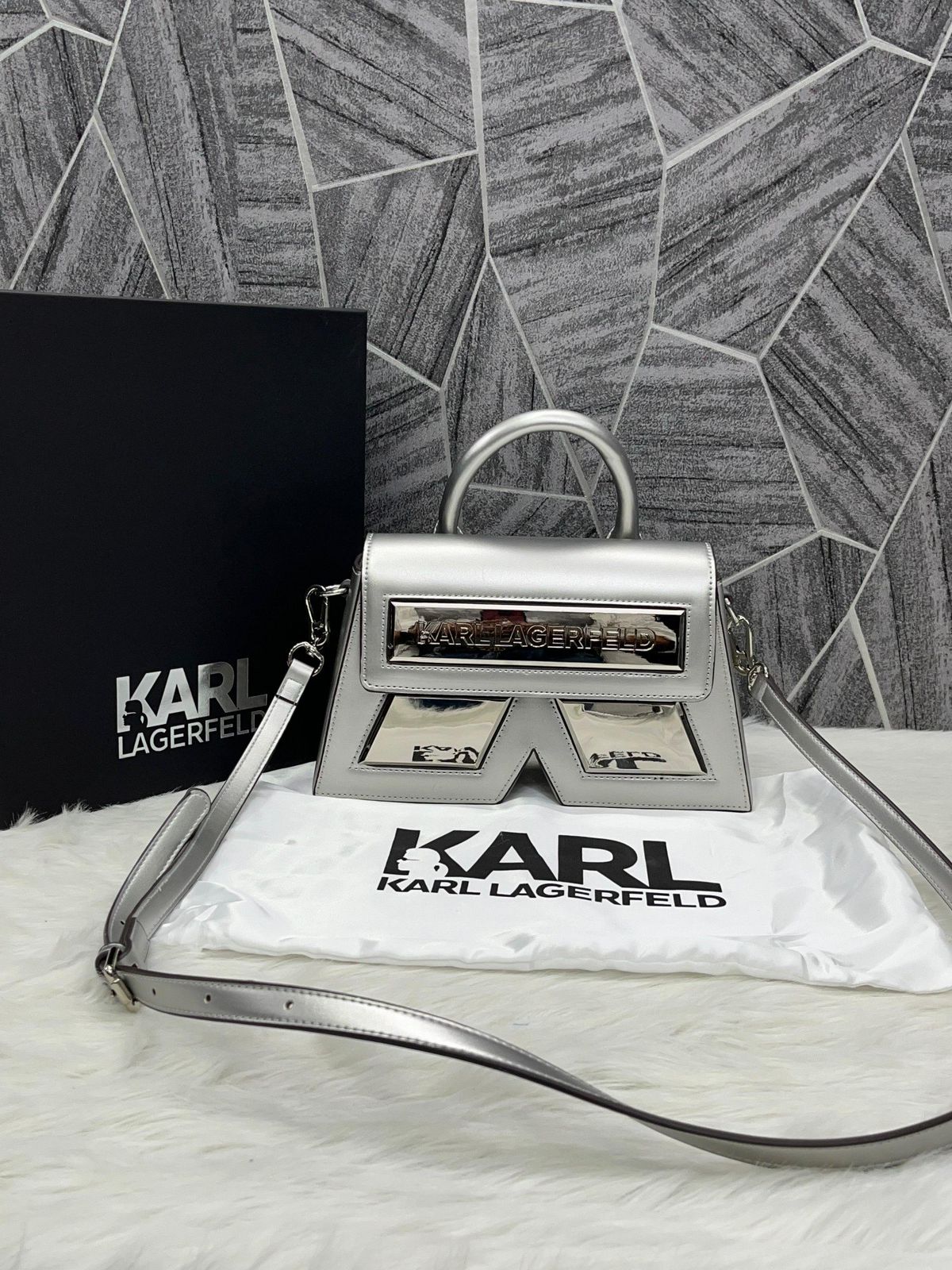Karl Lagerfeld K IKON Crossbody Shoulder Bag With OG Box
