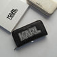 KARL LAGERFELD DOUBLE ZIPPER LONG WALLETS